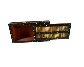 Anglo-Indian porcupine quill sliding-lid box