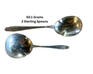 Vintage solid sterling silver serving spoons