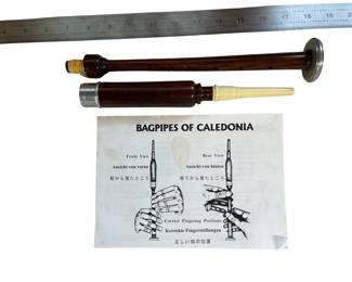 Vintage rosewood bagpipe practice chanter