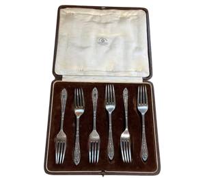 Vintage silver-plated pastry or cake forks