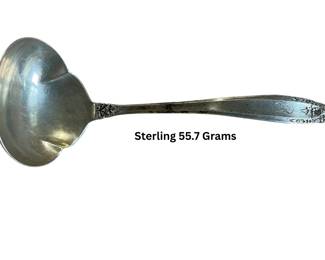 Vintage solid sterling silver gravy ladle