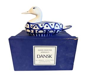 Dansk hand-painted porcelain large duck figurine