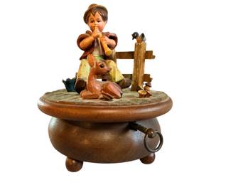 Vintage Swiss Carved Wood Thorens Music Box