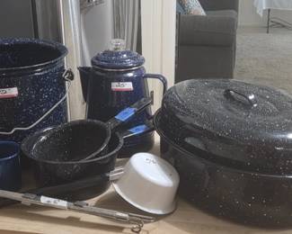 Nice collection of granite/enamel ware