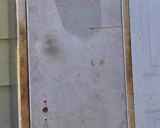 Two vintage metal lockers