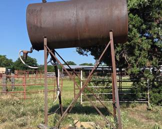Overhead diesel fuel tank