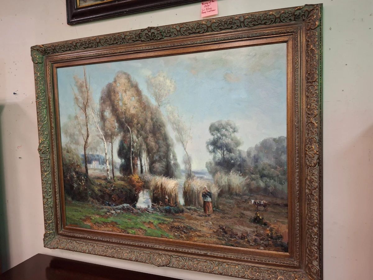 Large Oil on Canvas by Armstrong