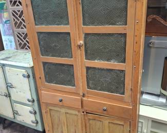 Antique Punched 6-Tin Pie Safe by Acme