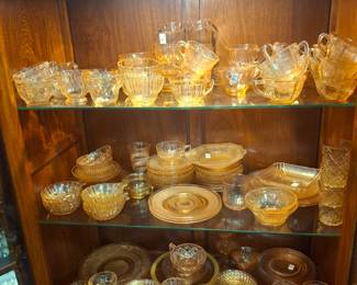 Large Selection of Pink Depression Glass