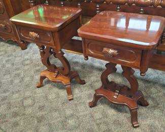Pair Cherry Lillian Russell Nightstands - Davis Cabinet Co.