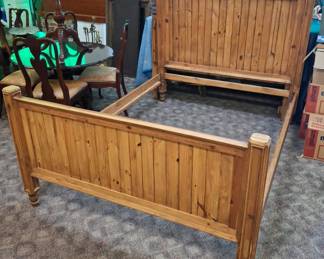 Nice Pine Queen Size Bed w/ rails
