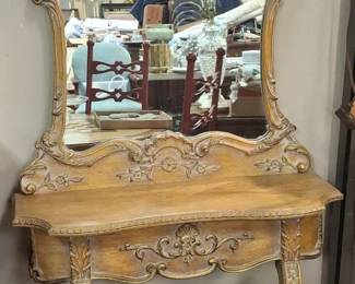 Wall Mounted Mirrored Console