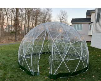 Outdoor dome. Brand new, unopened. The picture posted is of an identical one. I bought 2. The one for sale hasn’t been opened. 7 ft tall. 12 ft wide igloo