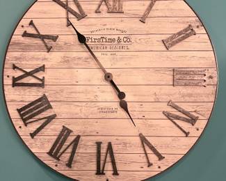 Oversized clock. Diameter: 27”.
