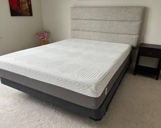 2 identical Brand new beds (including the frames, backboards, and mattresses). Beige. Perfect condition. Barely used.