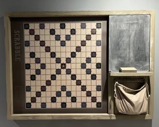 Scrabble Board from Pottery Barn. Excellent condition. Wall art and endless fun