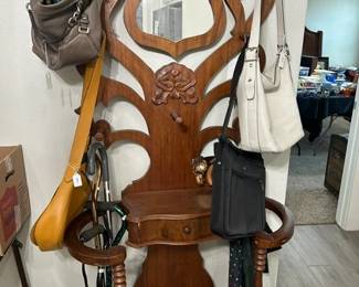 Hall tree, Coach purses