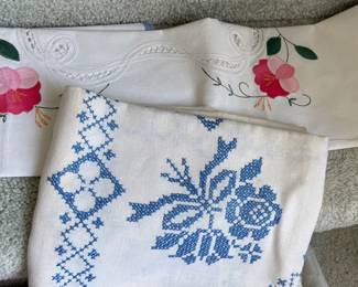 a sampling of vintage linens
