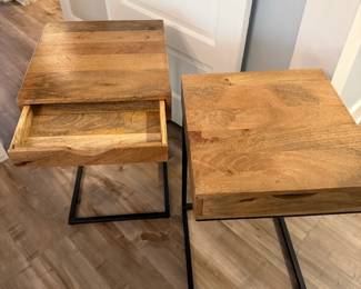 Pair of Modern Wood Nightstands