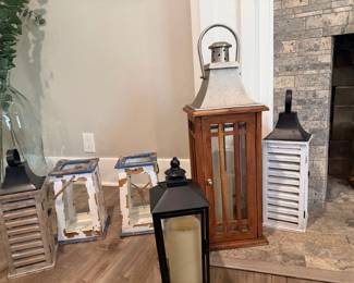 Decorative Lantern and Candle Holder Set