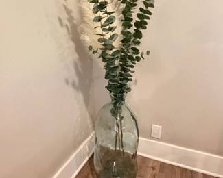 Large Clear Decorative Glass Vase