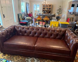 Pottery Barn Chesterfield Leather Sofa