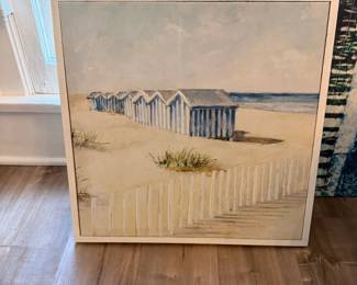 Framed Beach Hut Wall Art