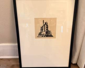 Framed Industrial Building Artwork
