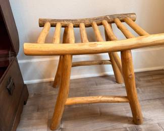 Rustic Wooden Accent Bench