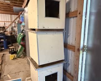 Stacked Outdoor Cat Shelters
