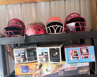 Rawlings Baseball Catcher's Helmets and Assorted Toys