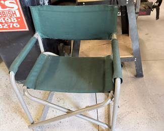Green Canvas Folding Director's Chair