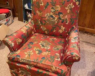 Armchair with removable slip covers