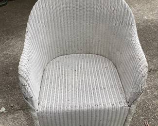 White wicker chair
