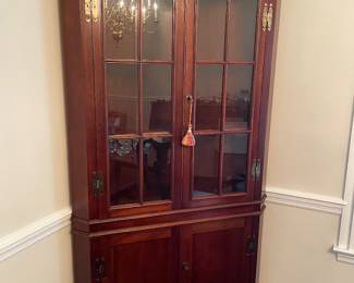 Mahogany corner cupboard