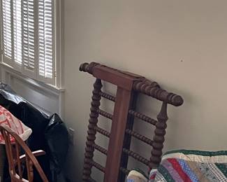 Twin bed barley twist headboard & footboards. Mattresses available.