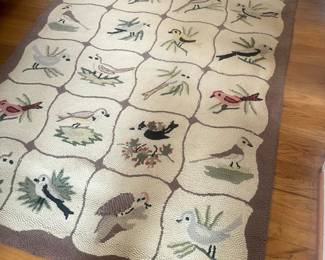 bird-themed rug