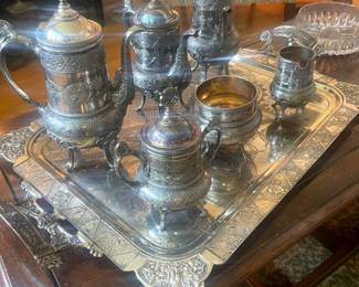 Silver plate coffee service