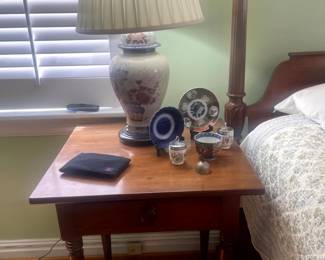 Antique wood side table