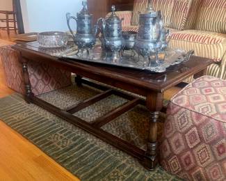 coffee table and SP coffee/tea service with fabulous tray