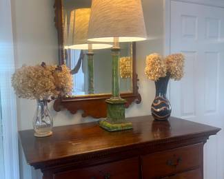 Great antique chest and mirror