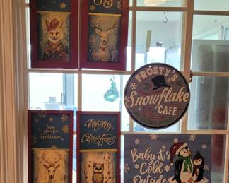 Holiday handpainted artwork
