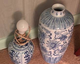 Blue and white pottery