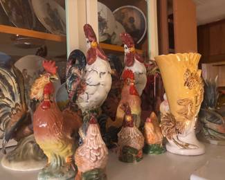 Rooster figurines