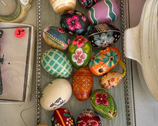 Beautiful collection of hand-painted Ukrainian and Eastern European Easter eggs
