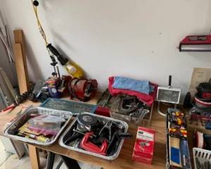 Lots of clamps - all sizes - and woodworking tools of all kinds