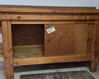 Wooden Toolbench with Storage