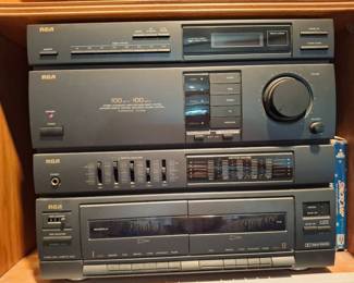 RCA AM/FM Stereo Receiver with Dual Cassette Decks & CD Player - Everything Works & Sounds Great!