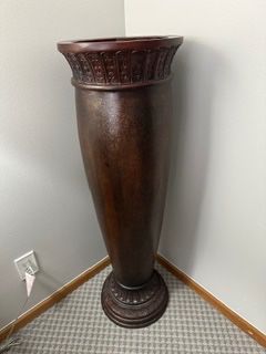 Large wood vase