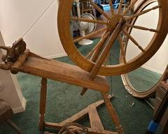 Antique spindle with supplies